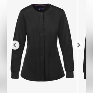 Healing hands purple label black small scrub jacket